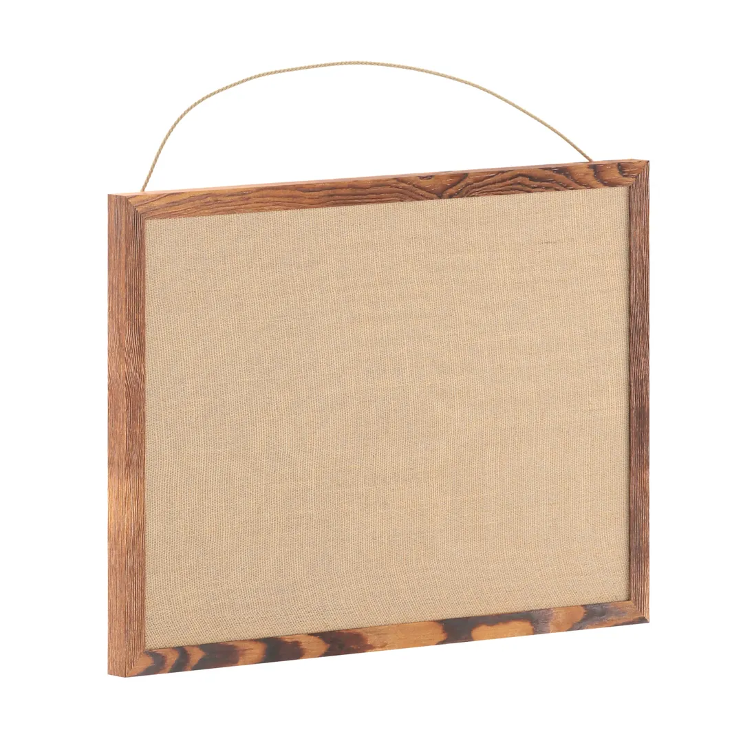 Flash Furniture HGWA-LINEN-20X30-BRN-GG Wall-Mount Linen Board, 20" x 30", Push Pins, Torched Brown