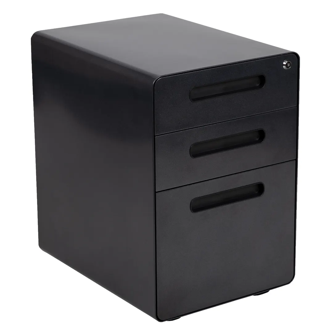 Flash Furniture HZ-AP535-01-BK-GG Mobile Drawer Cabinet