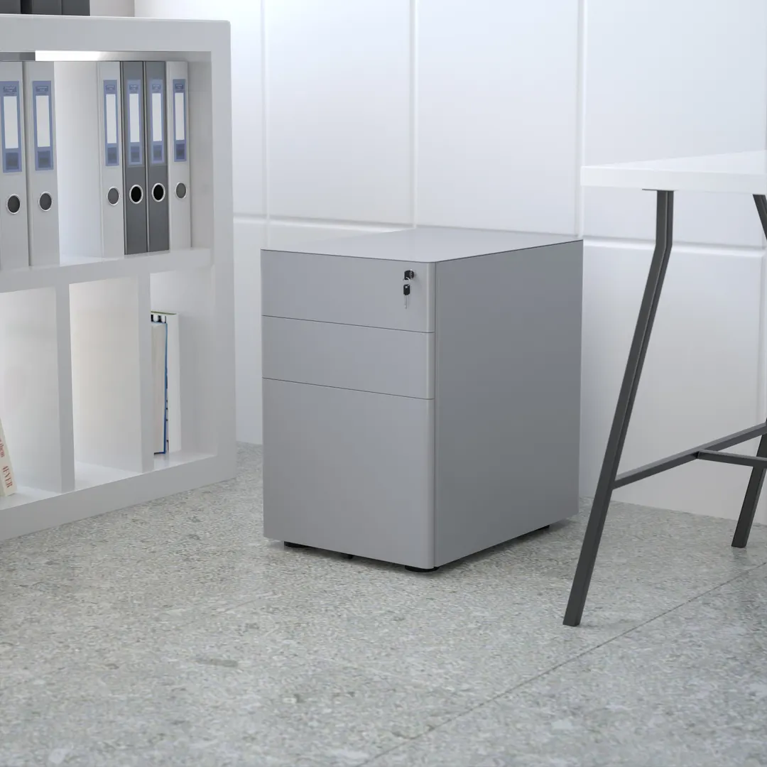 Flash Furniture HZ-CHPL-01-GRY-GG Mobile Drawer Cabinet