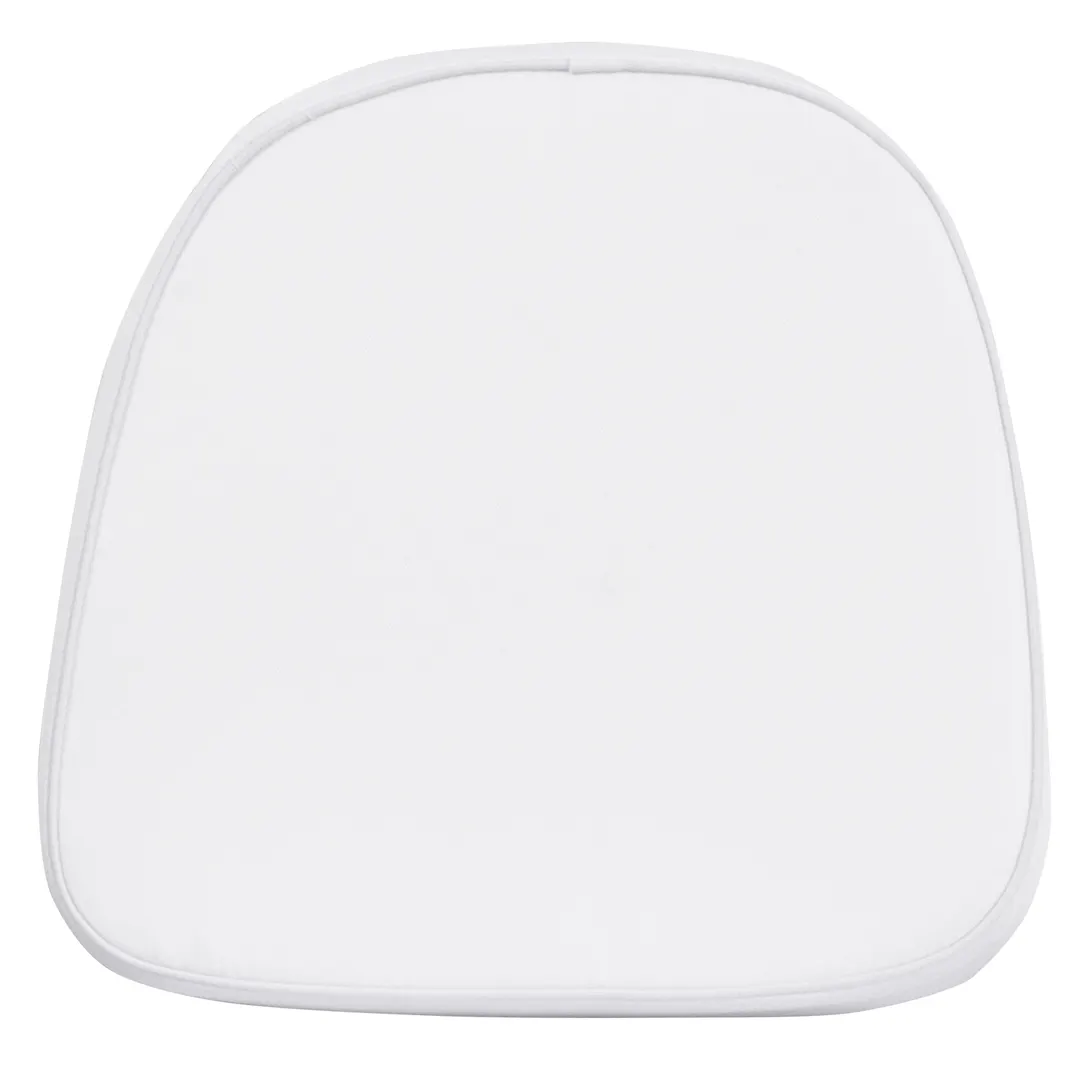 Flash Furniture LE-1-WH-KD-GG 11.5x11.5x1.5 Chair Cushion, White Fabric, 1.5 Thick CA117 Foam