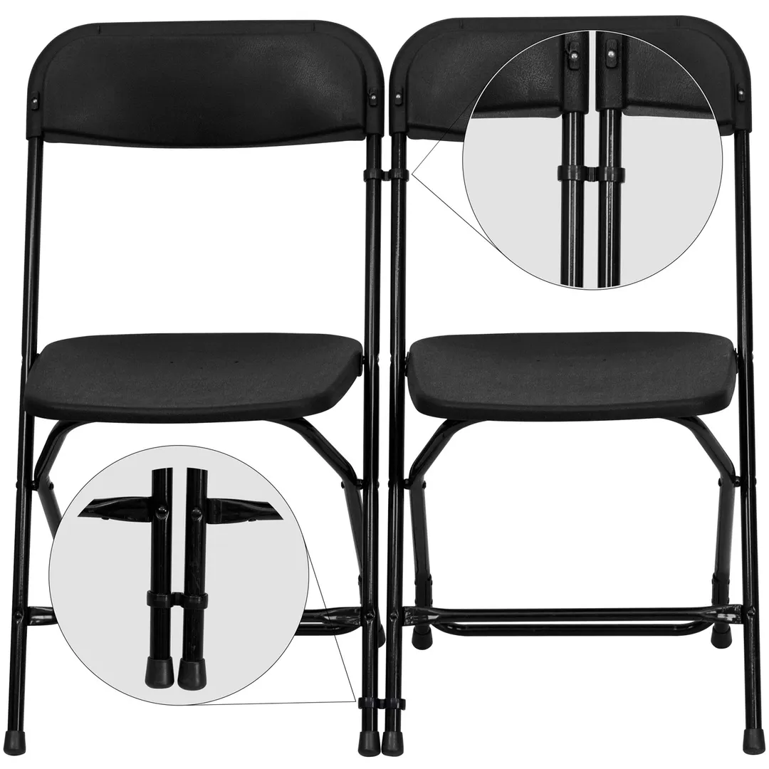 Flash Furniture LE-3-BK-GANG-GG Ganging Clip for Restaurant Seating, Black, Heavy Duty Plastic, Set of 2