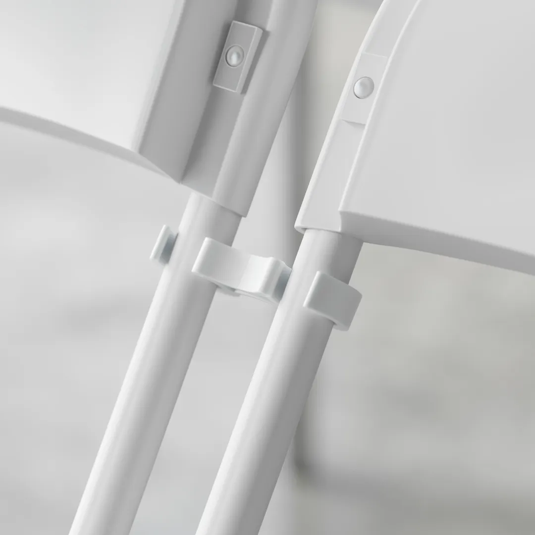 Flash Furniture LE-3-W-WHITE-GANG-GG Lowe Ganging Clips, 1.125in spacing, white, for 0.75in diameter frames