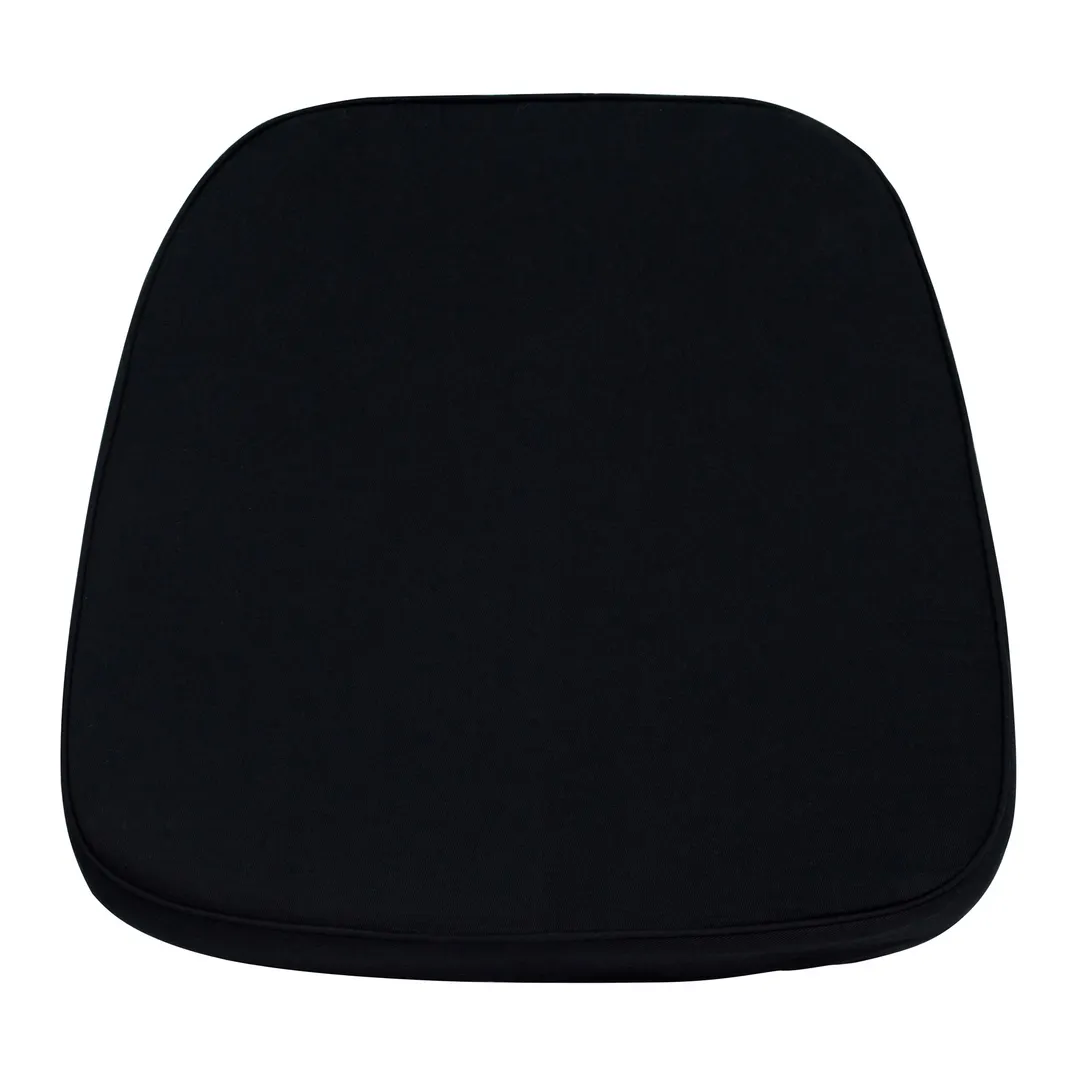 Flash Furniture LE-L-C-BLACK-GG 15x15x1.75in Black Polyester Chiavari Chair Cushion