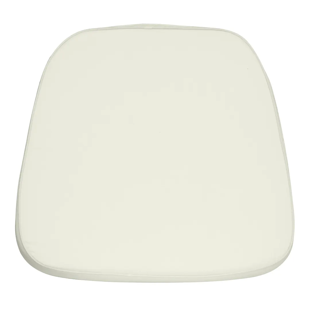 Flash Furniture LE-L-C-WHITE-GG 15x15x1.75in White Polyester Chair Seat Cushion for Chiavari Chairs