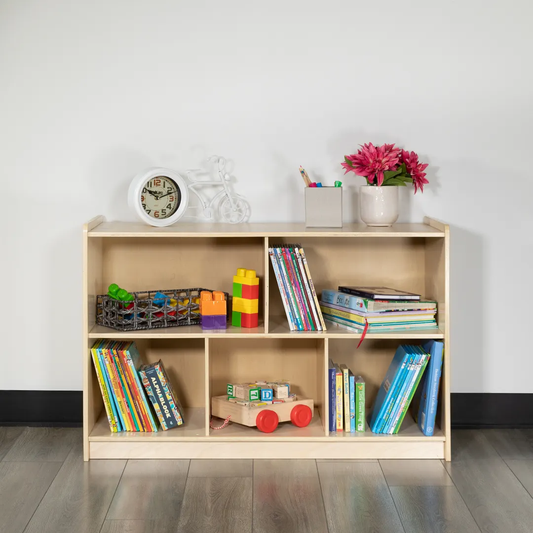 Flash Furniture MK-STRG004-GG Hercules Wooden 5 Section Storage Cabinet, 24H x 36L, Kid Friendly