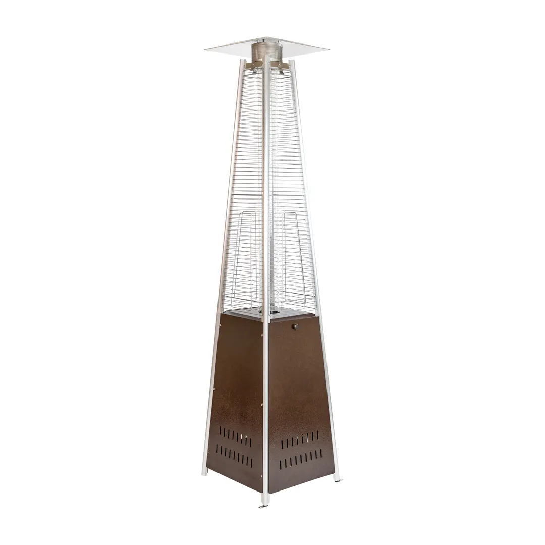 Flash Furniture NAN-FSDC-02-BR-GG 90" Outdoor Patio Heater, 42,000 BTU, Brown, Stainless Steel, Gas