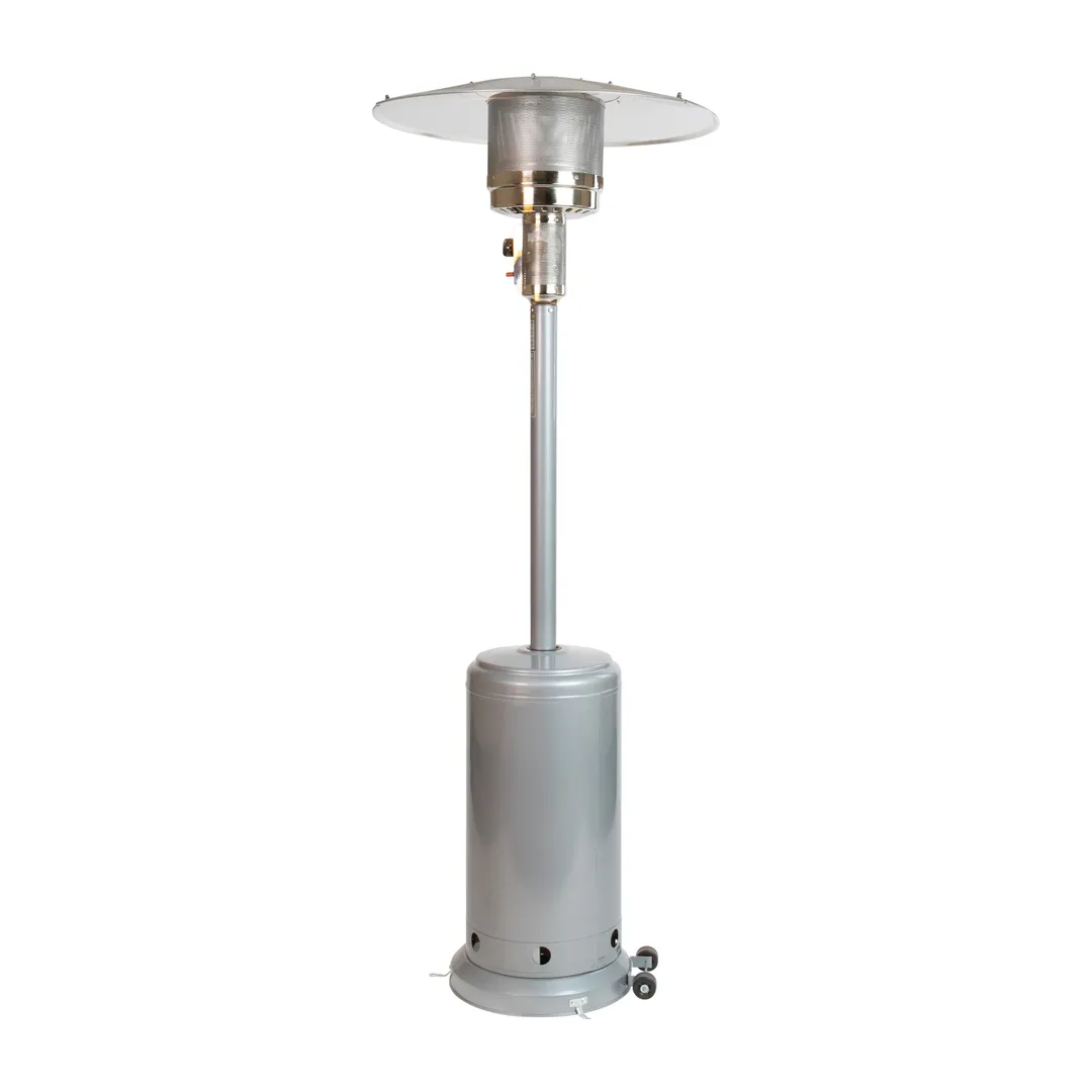 Flash Furniture NAN-HSS-AGH-SL-GG 87" Outdoor Patio Heater, 40,000 BTU, Stainless Steel, Silver, Gas Propane