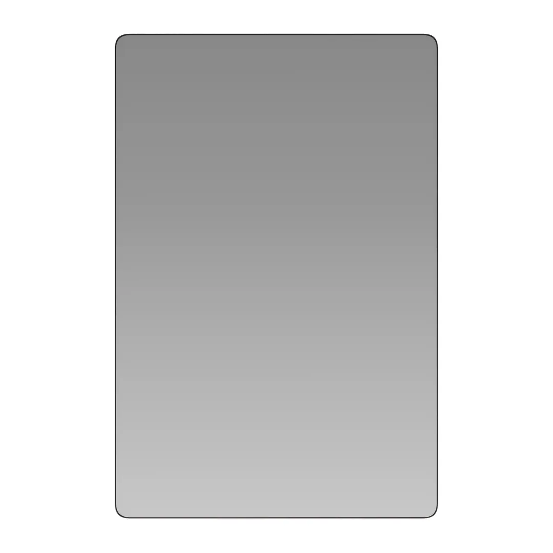 Flash Furniture RH-M001-SRC6191MB-BK-GG Wall Mirror, 24" x 36", Rounded Corners, 4mm Silver Glass