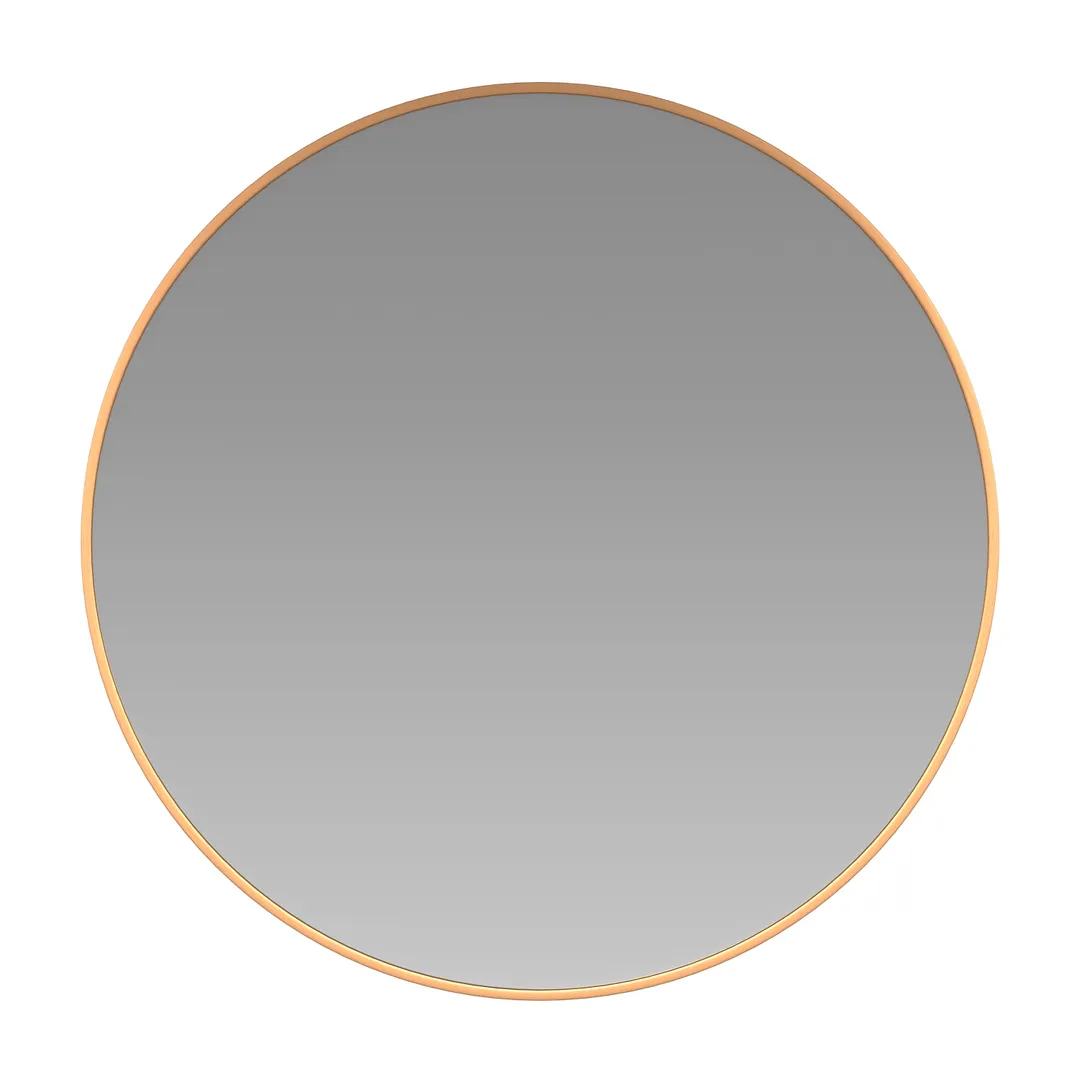 Flash Furniture RH-M003-RD50BB-GD-GG 20" Round Wall Mirror, 4mm Silver-Backed Glass, Gold Frame