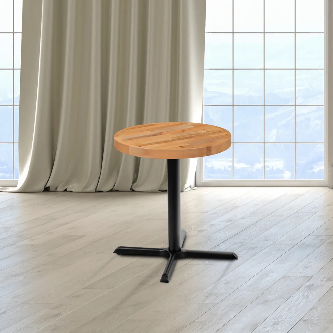 Flash Furniture XU-BB24RD-GG 24" Round Butcher Block Wood Table Top