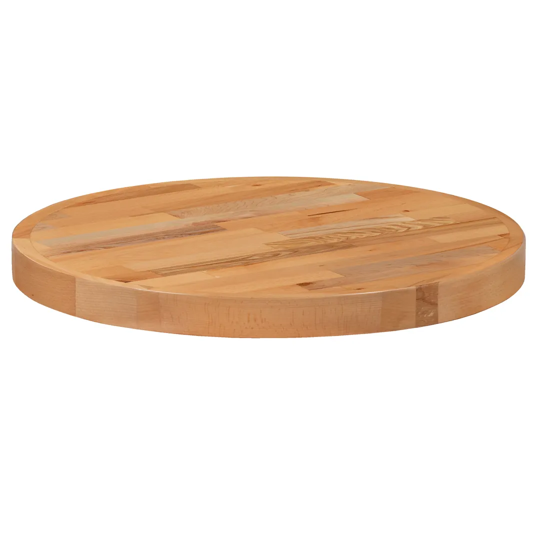 Flash Furniture XU-BB24RD-GG 24" Round Butcher Block Wood Table Top