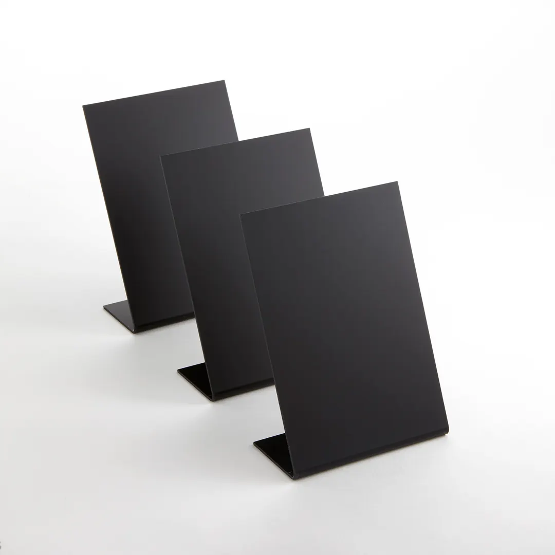 American Metalcraft TBABLA6 Chalkboard Sign, 4‑1/8" L x 1‑3/4" W x 5‑7/8" H, Black - 1/Pack