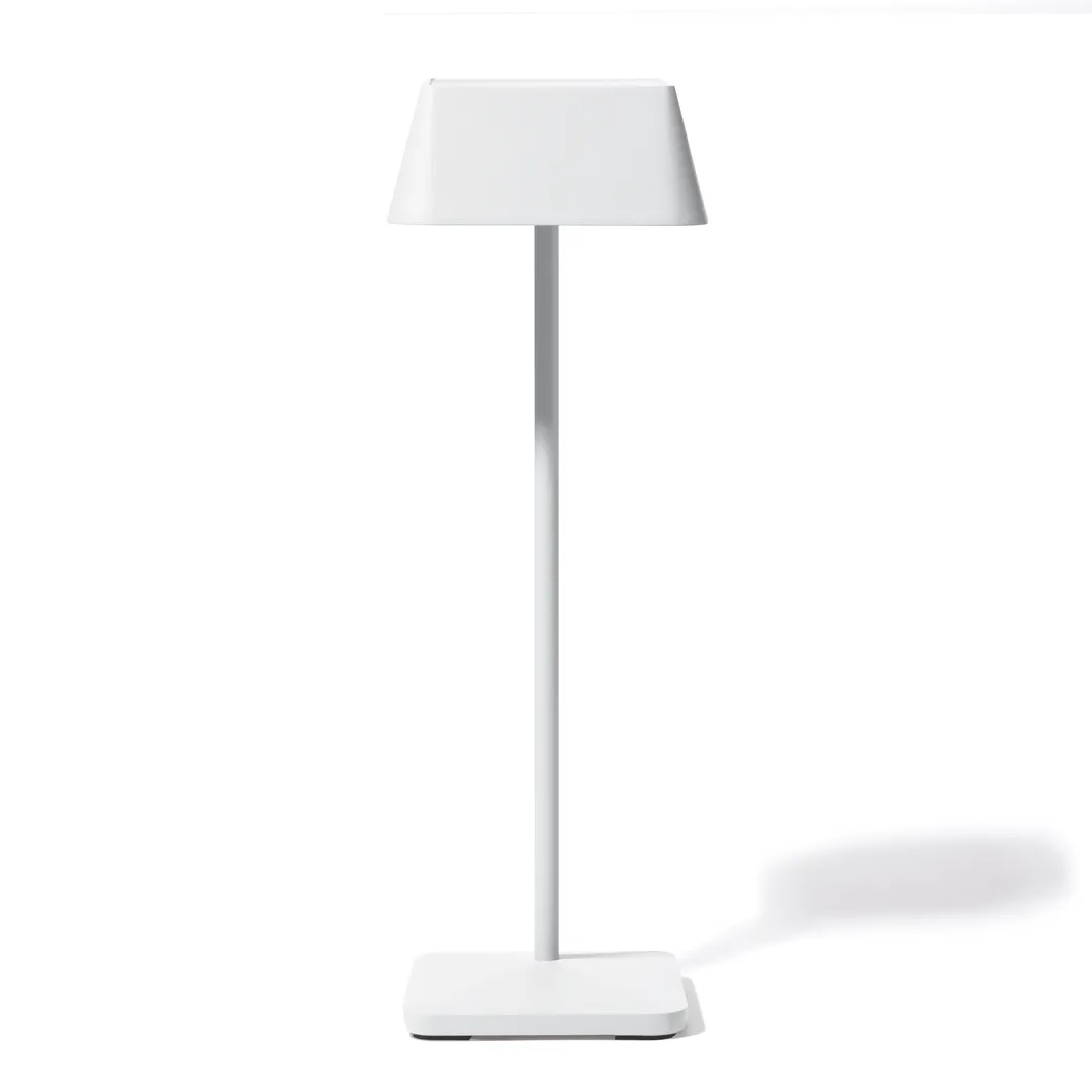 Original Wood Seating SQUARE-WHITE Table Lamp, Wireless Charging, IP65, 181 Lumens, LED, White