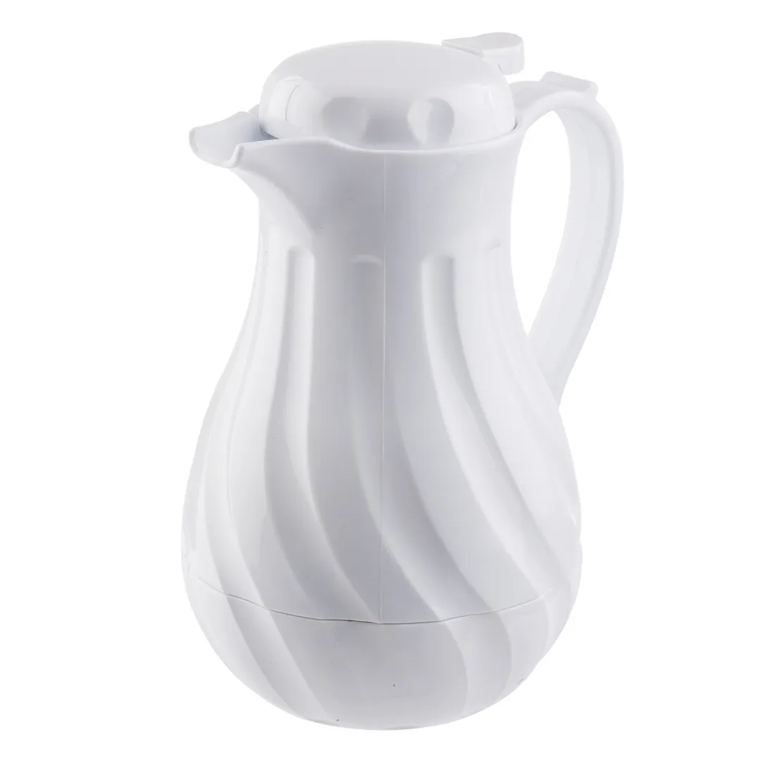 TableCraft Products 1001302 Connoisserve Coffee Decanter, 20 oz White Plastic, Triple Wall Insulation