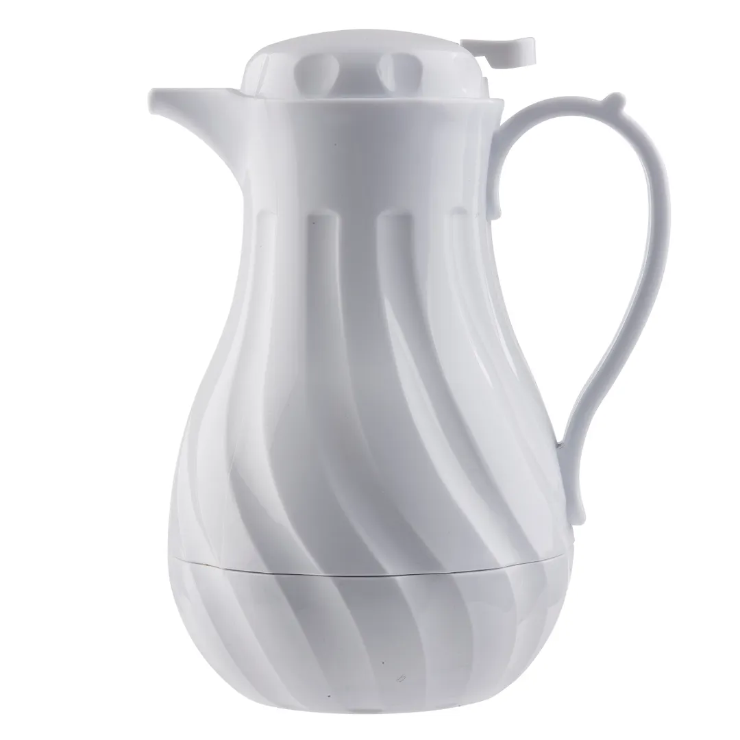 TableCraft Products 1001302 Connoisserve Coffee Decanter, 20 oz White Plastic, Triple Wall Insulation