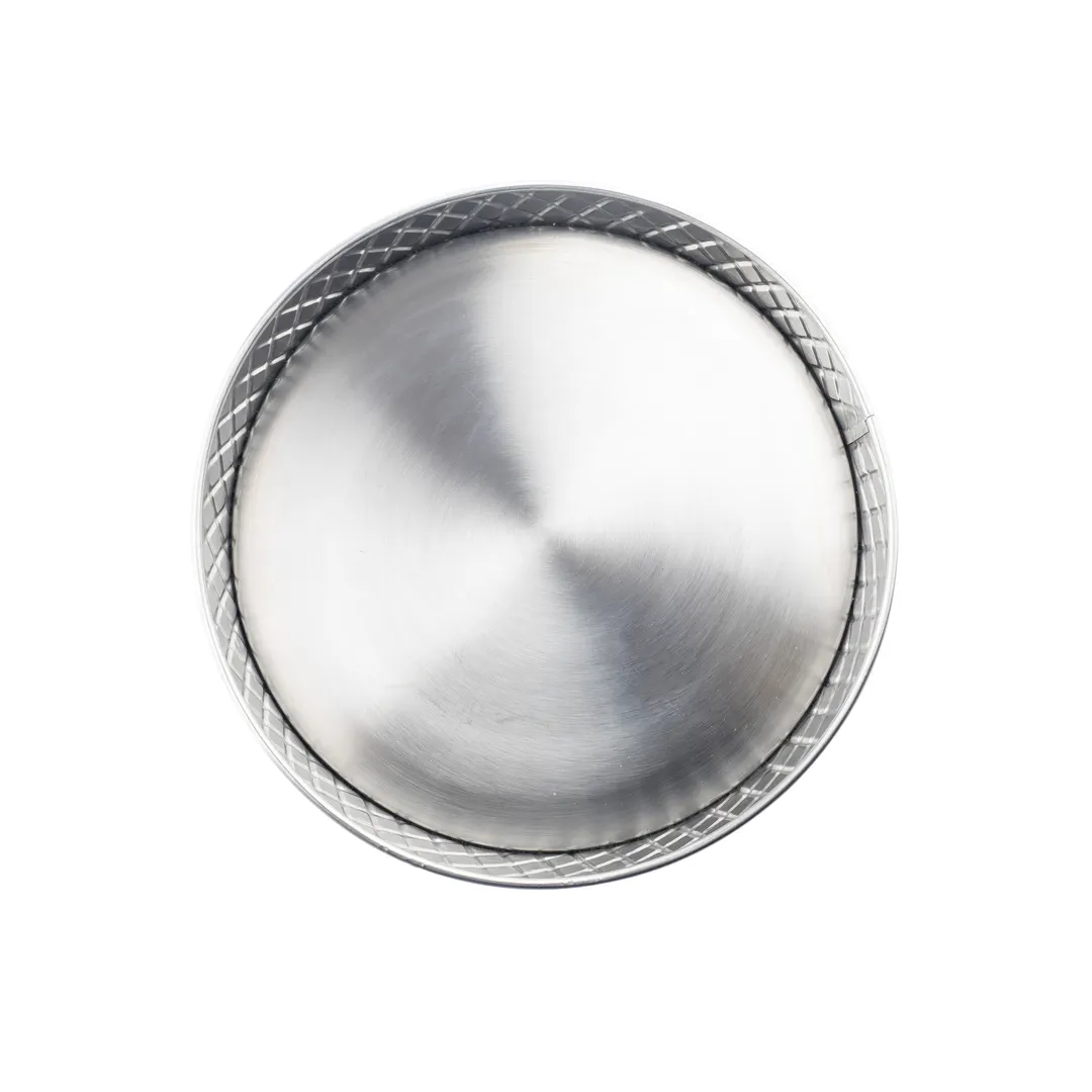 TableCraft Products 10034 Lattice Round Platter, 8‑1/8" Dia x 1‑1/2" H, Stainless Steel Finish