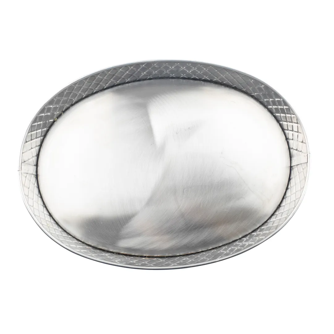 TableCraft Products 10037 Oval Platter, 12" x 9" x 2-1/8", Stainless Steel Finish