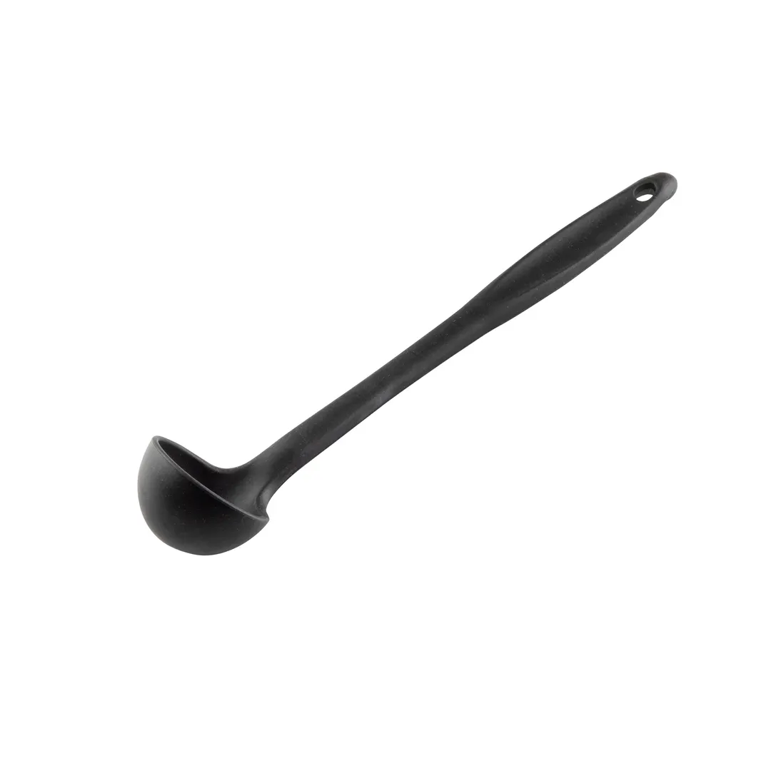 TableCraft 10050 - 1 oz Stainless Steel Ladle, 11-1/4" Length, Silicone Handle, ½-1½ oz