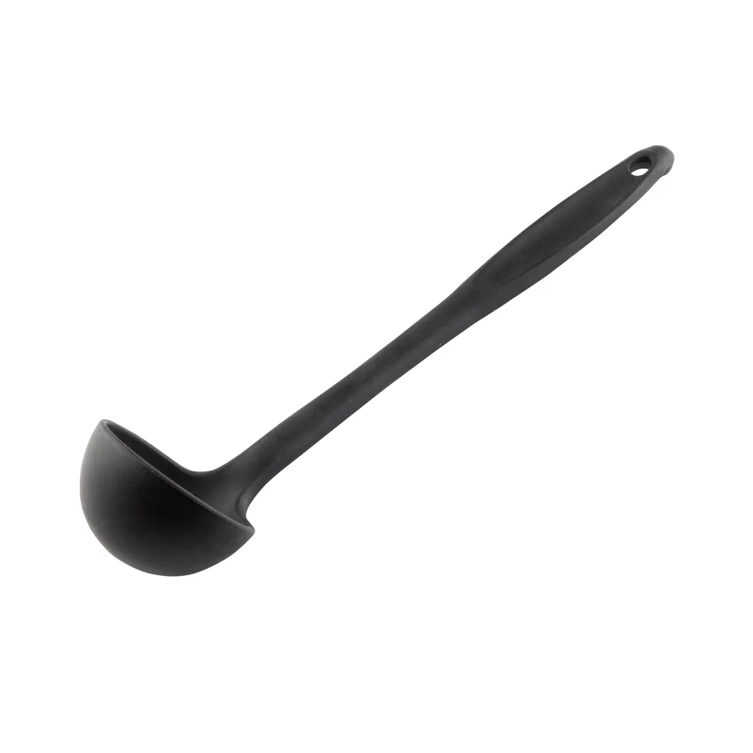 TableCraft Products 10051 Ladle, 2 oz., 11-5/8"L, One-Piece, Stainless Steel with Silicone Handle