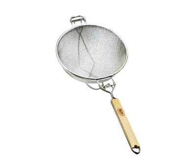 TableCraft Products 1021 - 8-3/4" Mesh Strainer, 8" Bowl, Double Medium Mesh, Tin Reinforced, Handle