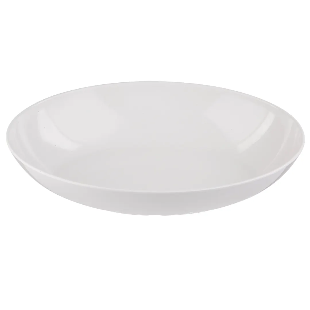 TableCraft Products 1025002 - Oval Bowl, 3 Qt (96 oz) 14" x 10", White, Safe, Resistant to 158°F