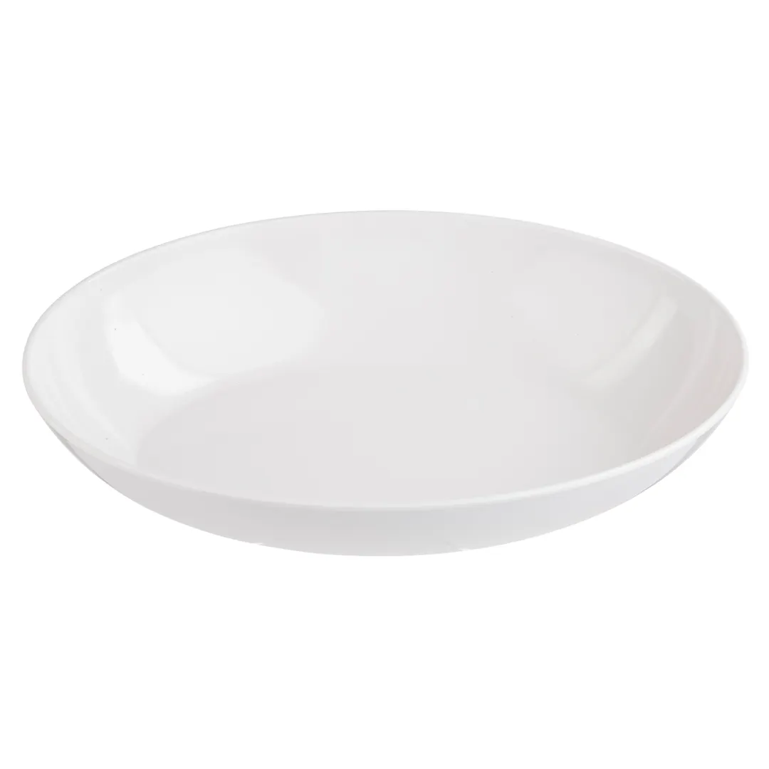 TableCraft Products 1025102 - Sierra Melamine Oval Bowl 4 Qt 144 oz 16" x 11" White 158°F - 1/Each