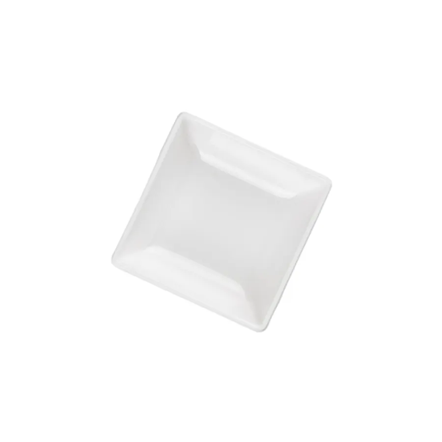 TableCraft 10316W - 2-3/4" Square Mini Melamine Bowl, 2-1/2 oz., 2-3/4" x 2-3/4", White, Dishwasher