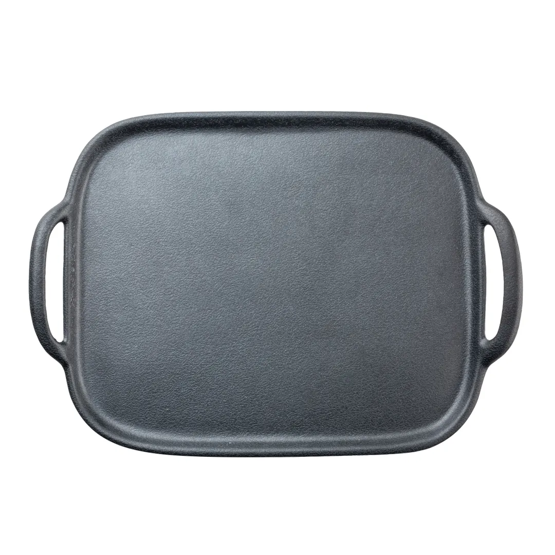 TableCraft 10331 Serving Tray, 14" x 10", Rectangular, Black, Melamine, Faux Cast Iron