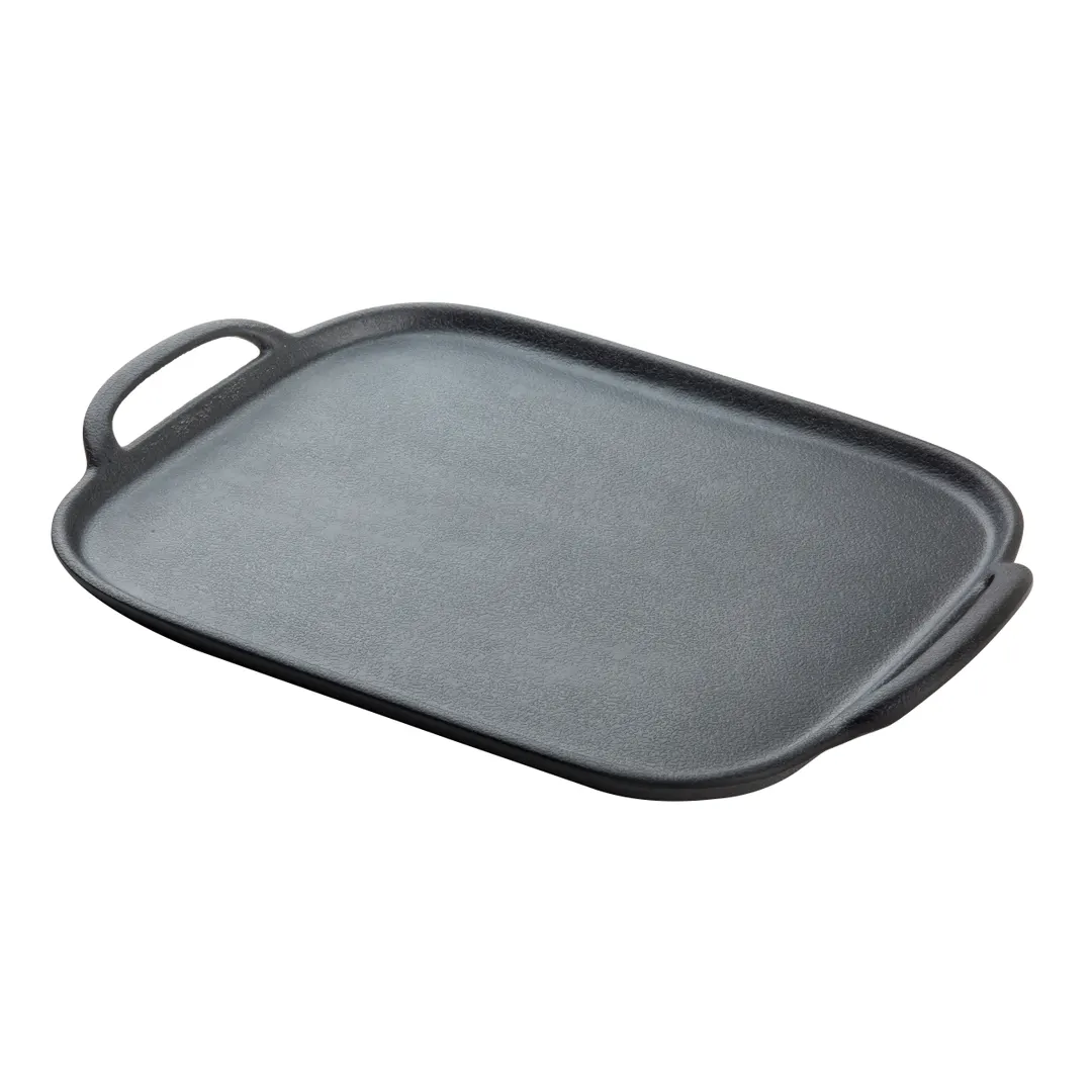 TableCraft 10331 Serving Tray, 14" x 10", Rectangular, Black, Melamine, Faux Cast Iron