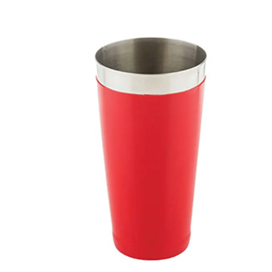TableCraft 10371 Bar Cocktail Shaker - 28oz Stainless Steel, Vinyl Coated, Red, Shaker Only