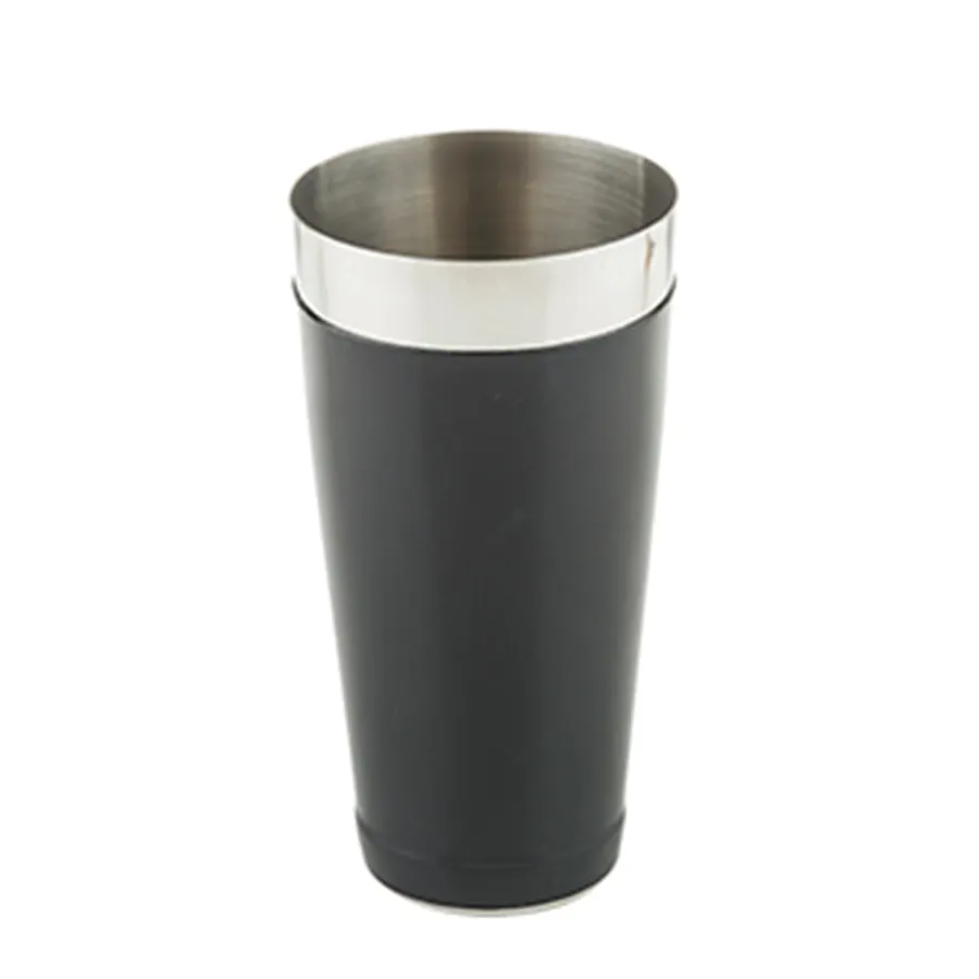 TableCraft Products 10372 - 28oz Black Vinyl Coated Stainless Steel Cocktail Shaker, Shaker Only