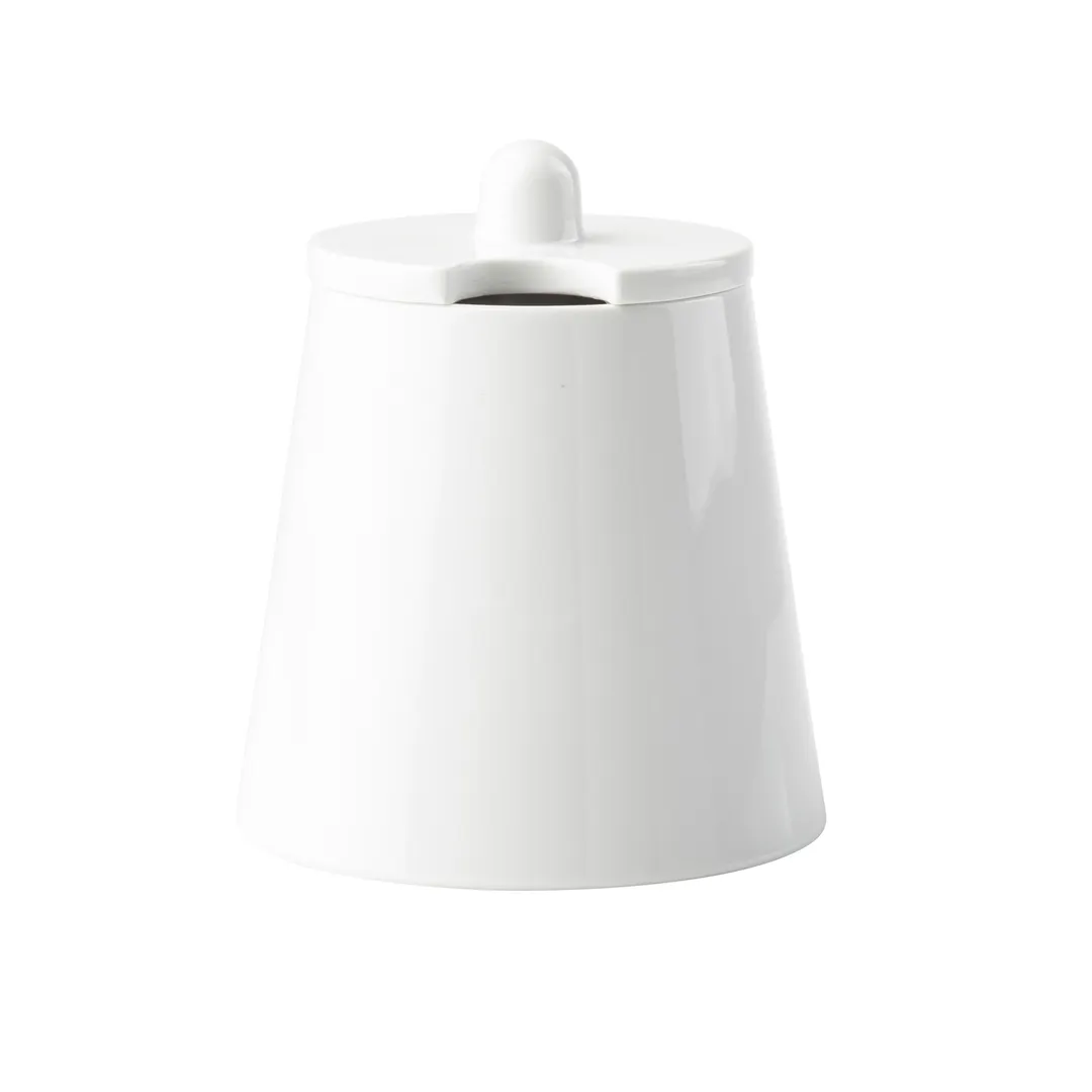 TableCraft Products 10421 - Sierra Collection Sugar Jar, White Melamine, Condiment Server with Lid