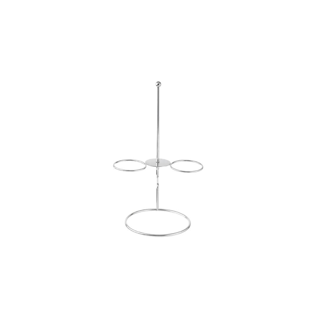 TableCraft 10460 Onion Ring Tower, Ramekin Holders, 4" x 4" x 7", Mirror Stainless Steel