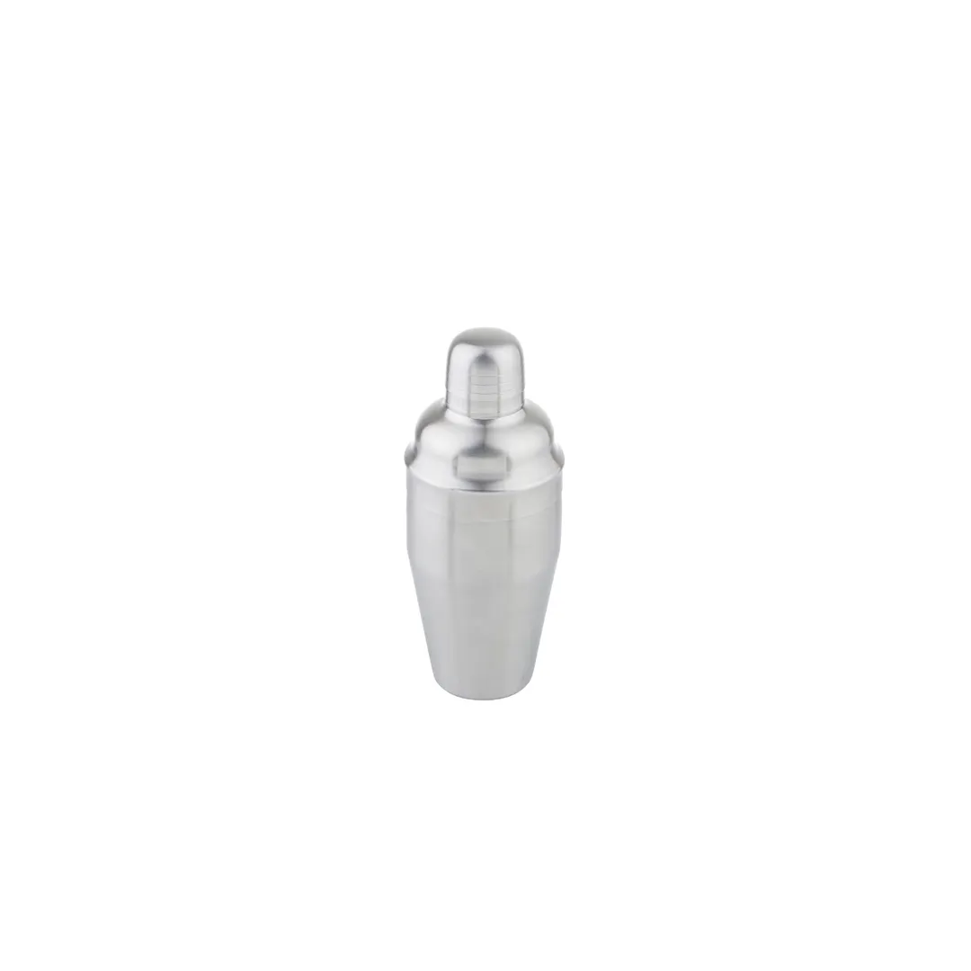 TableCraft Products 10468 Cocktail Shaker, 18 oz, 3-piece, 18/8 Stainless Steel, 3-1/2" dia. x 8"H