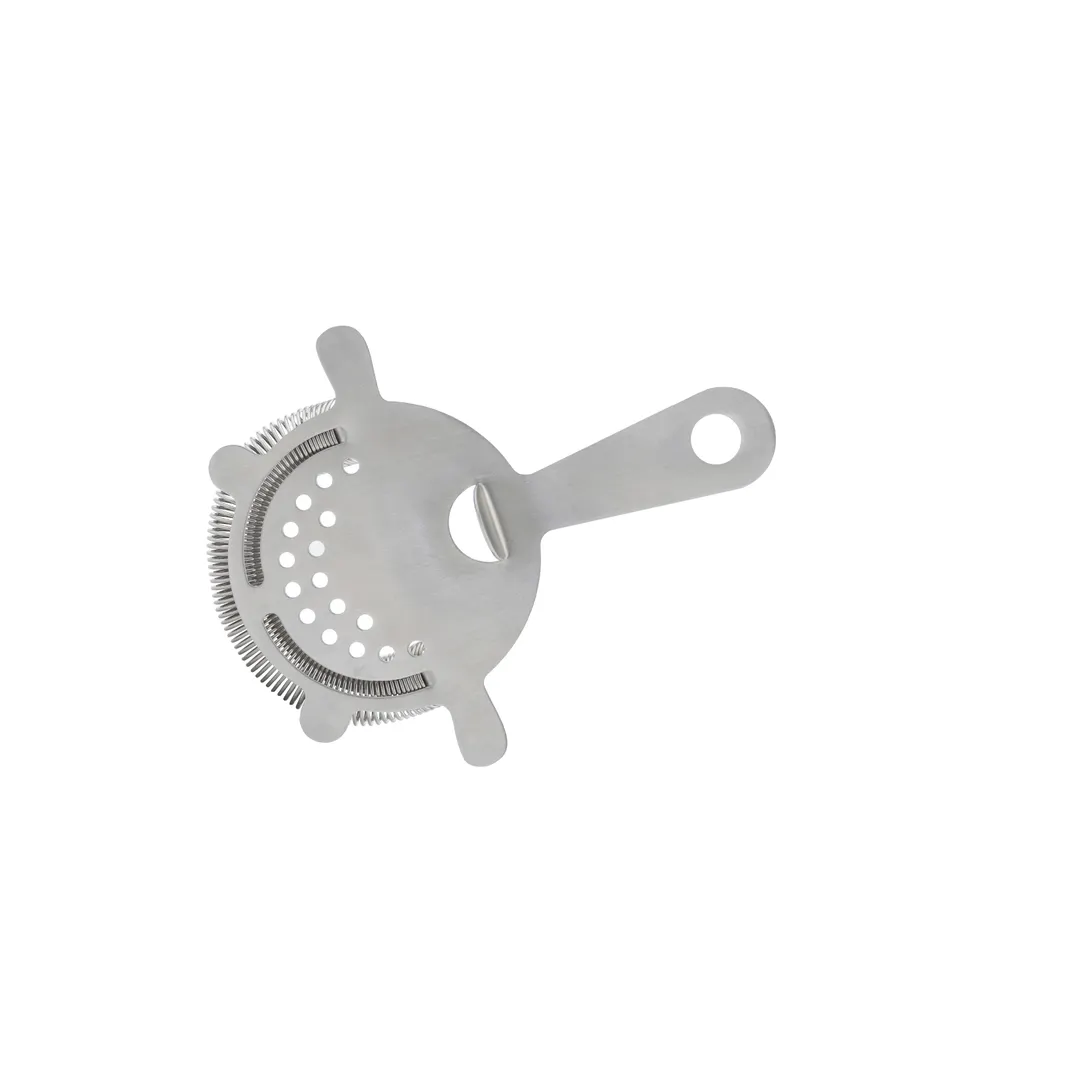 TableCraft 10472 Bar Strainer – 4‑1/2" x 6" x 3/4", 4‑prong, Brushed 18/8 Stainless Steel