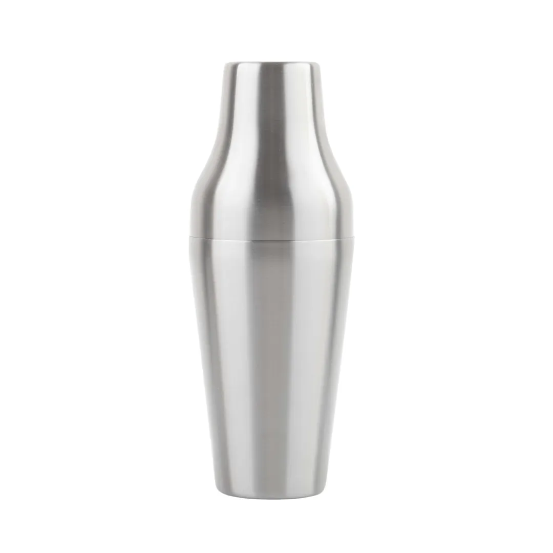 TableCraft Products 10520 Cocktail Shaker, 20 oz, 2-piece, 3-9/16" dia. x 9-3/16"H, Brushed 18/8 Stainless Steel