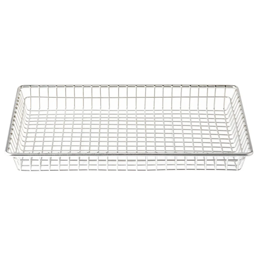 TableCraft Products 10524 Rectangular Wire Display Basket, 12" x 8" x 1.5" Stainless Steel Tray