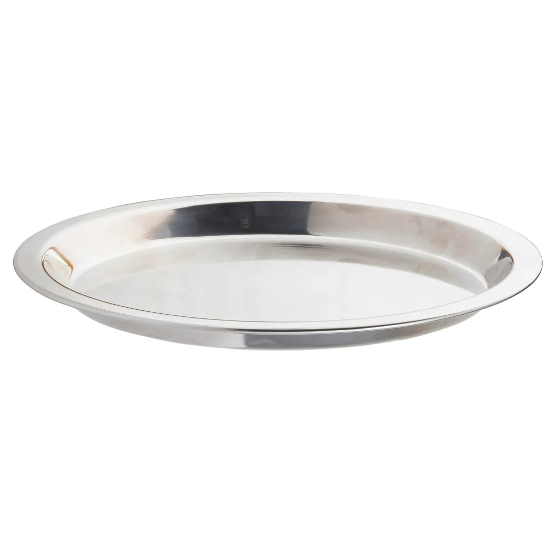 TableCraft Products 10547 - 9-1/8" Round Stainless Steel Pie Pan, 1" Depth, 9" Dia