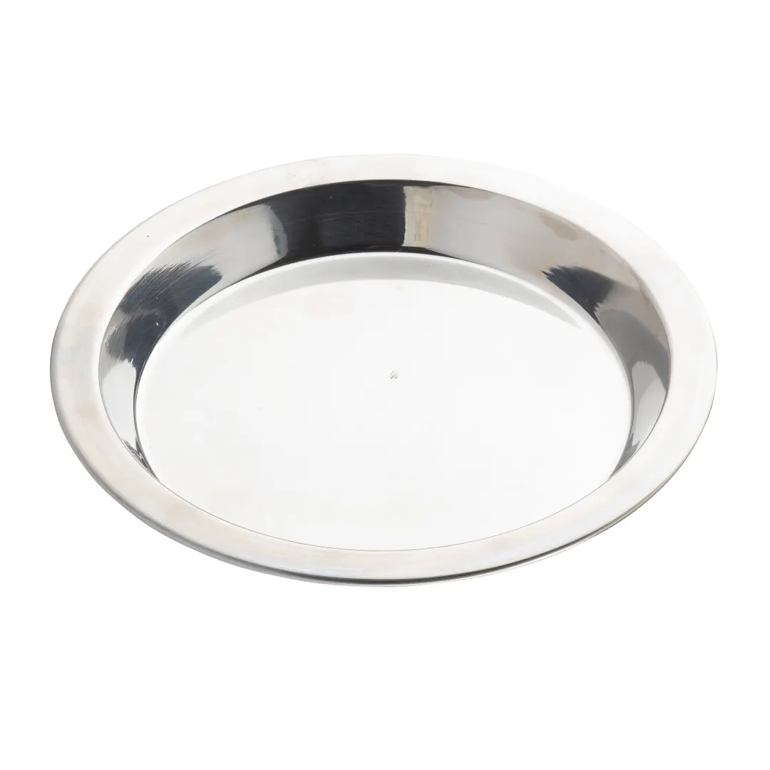 TableCraft Products 10548 Pie Pan, 10" dia. x 3/4", Round, Stainless Steel