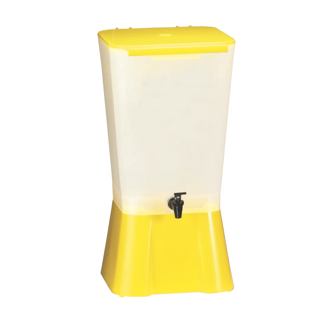TableCraft 1055 - Dispenser 5‑Gallon 10‑7/8" x 12‑1/2" x 22‑1/4" H Yellow Polypropylene FDA Approved