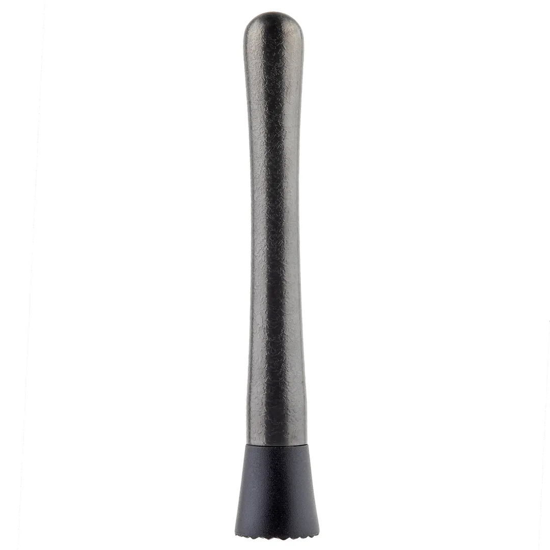 TableCraft Products 10559 Muddler – 8-1/4" Stainless Steel, Black Acid Etch, Plastic Tip
