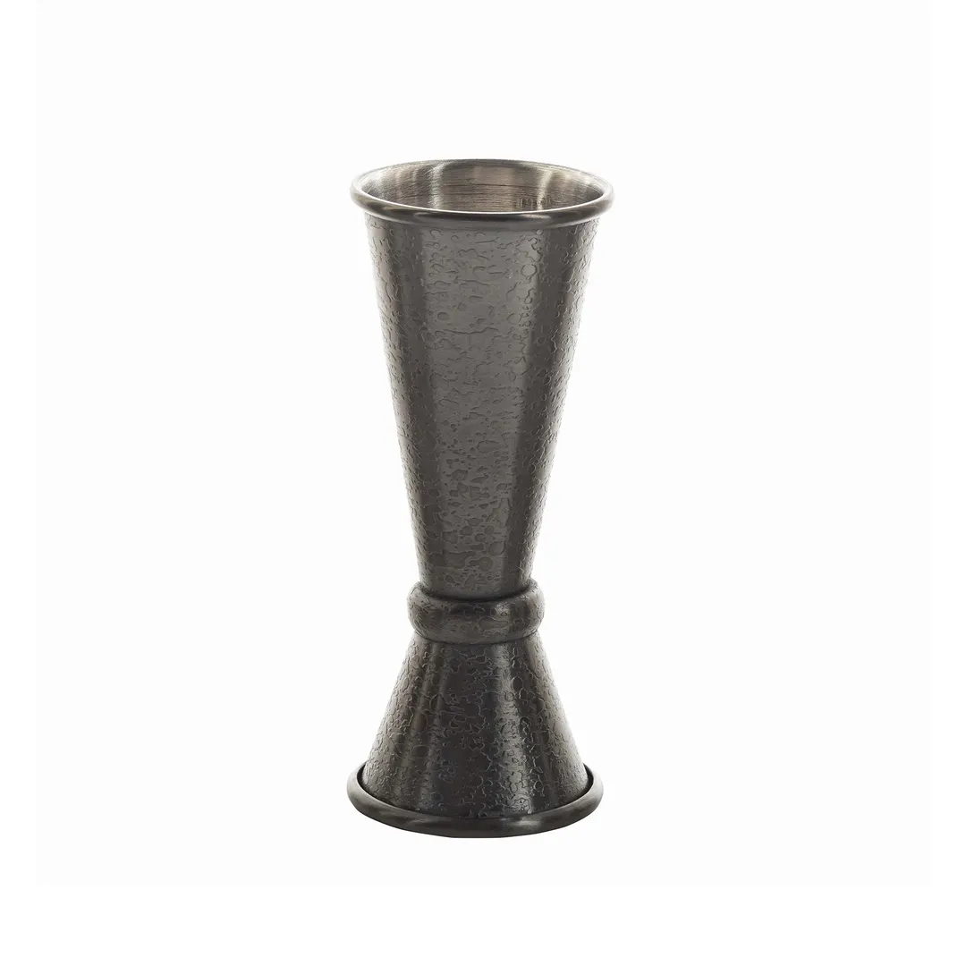 TableCraft 10561 Jigger, 1 oz & 1.5 oz, 1-13/16" dia x 4-3/8"H, Black Etch, 18/8 Stainless Steel