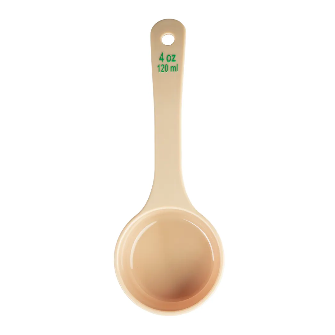 TableCraft Products 10650 Portion Control Spoon, 4 oz Beige PC, 8.4" x 3", Capacity Markings