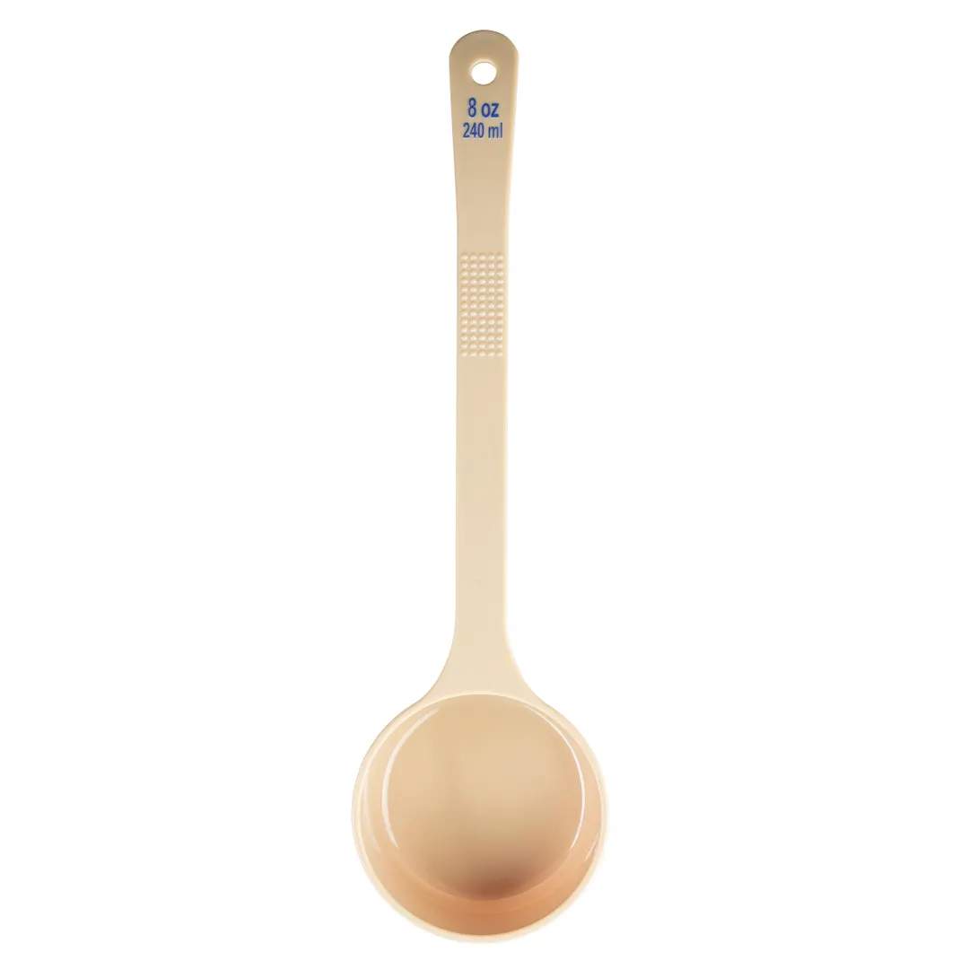 TableCraft 10660 Portion Control Spoon 8oz Solid Polycarbonate Beige Handle 13.375" x 3.75" x 1.75"