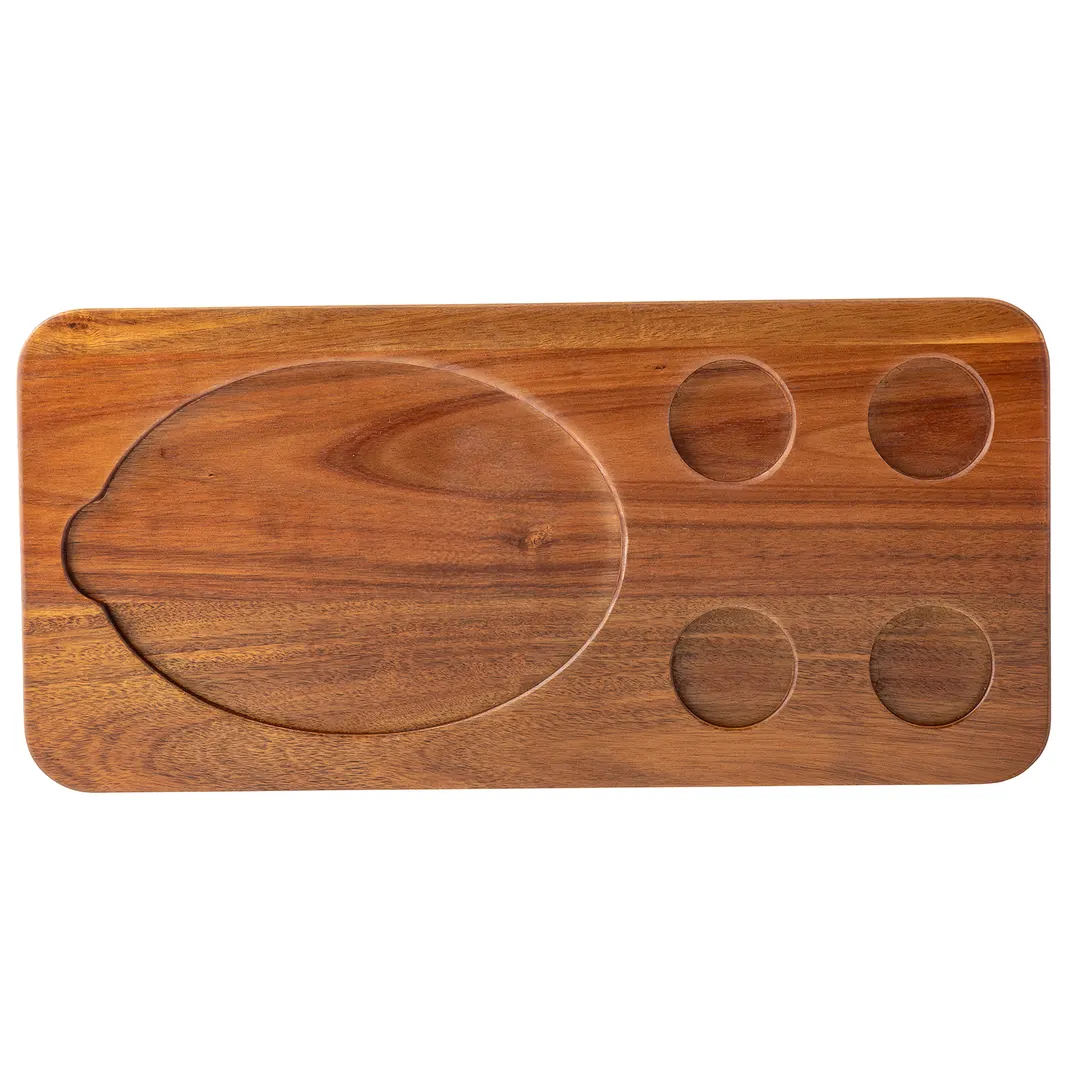 TableCraft Products 10709 Acacia Fajita Serving Board, 18-1/2" x 8-3/4" x 3/4", Rectangular Tray