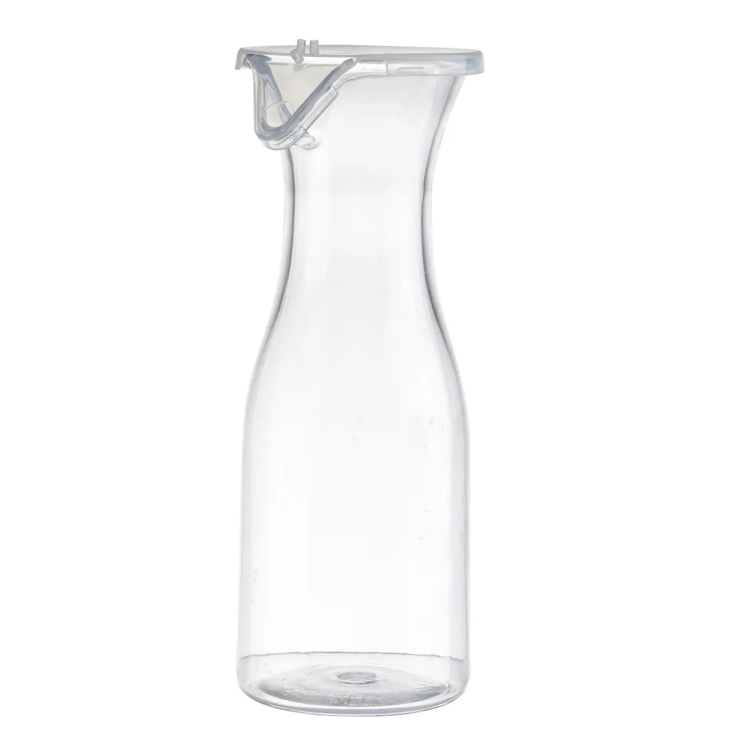 TableCraft 10716 Decanter Carafe, 19 oz Clear Polycarbonate, Polypropylene Lid, Plastic