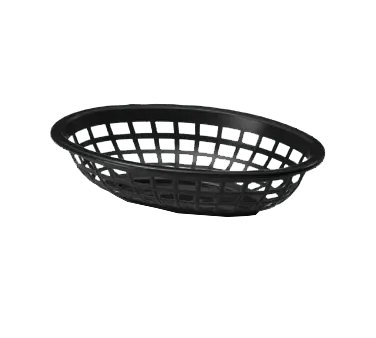 TableCraft Products 1071BK Side Order Basket, 8" x 5-1/4" x 2", Black Polyethylene, Heat‑Resistant