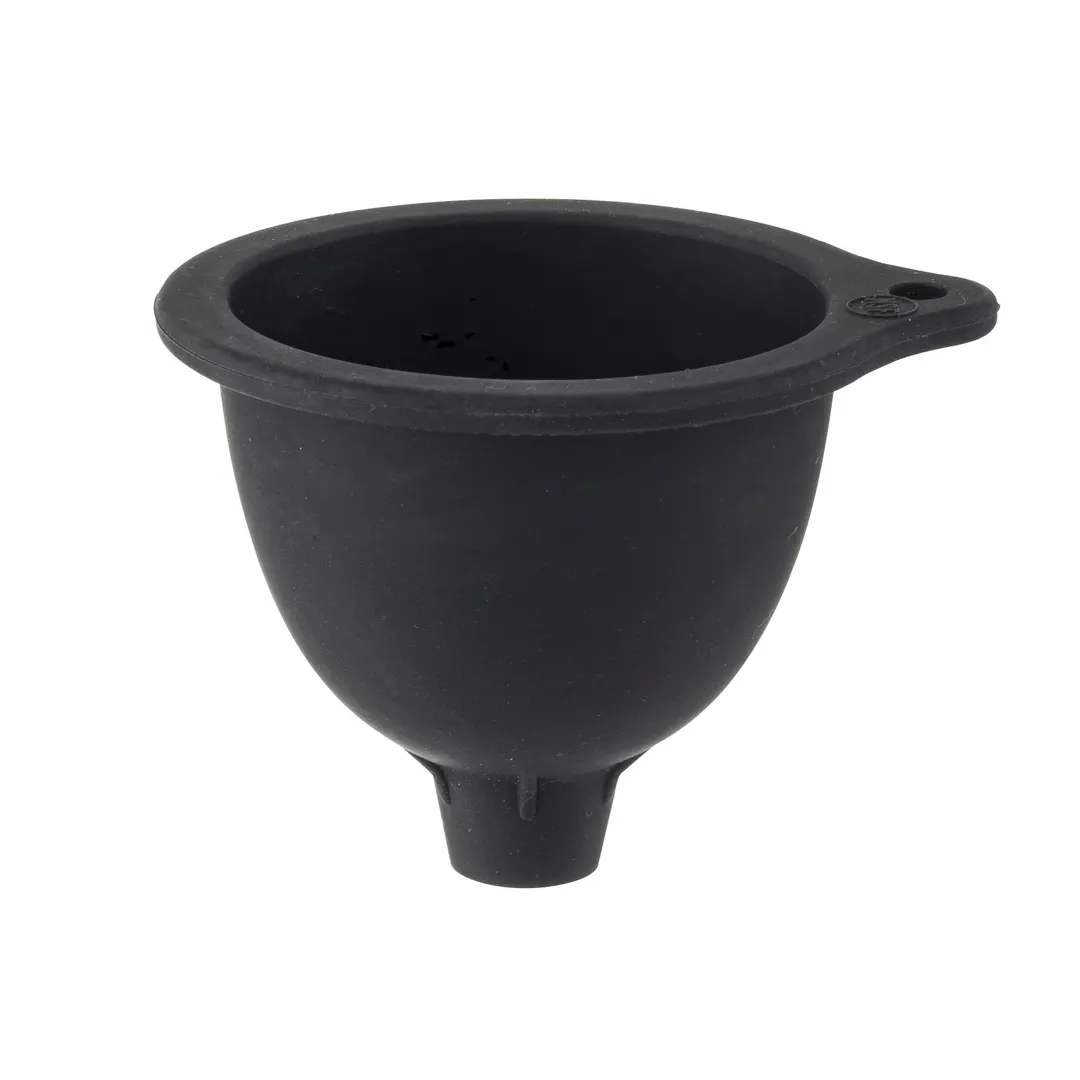 TableCraft 10722 Funnel - Black Silicone Funnel 38mm, 53mm, 63mm Bottles, Dishwasher Safe, NSF