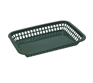 TableCraft 1077FG Platter Basket, 10-3/4" x 7-3/4" x 1-1/2", Green, Polypropylene, Dishwasher Safe