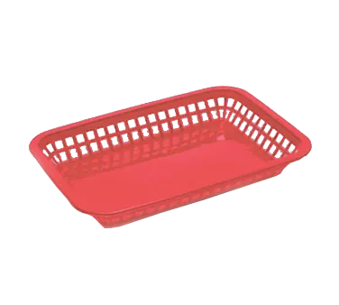 TableCraft 1079R Food Basket – 11-3/4" x 8-1/2" x 1-1/2", Red Polypropylene, 150°F, Dishwasher Safe